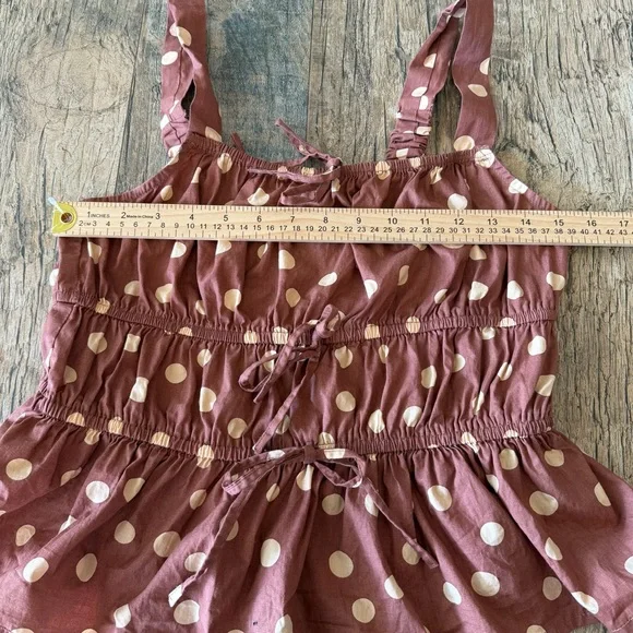 Polka Dot Ruffle Women’s Tank Top - Picture 5 of 6